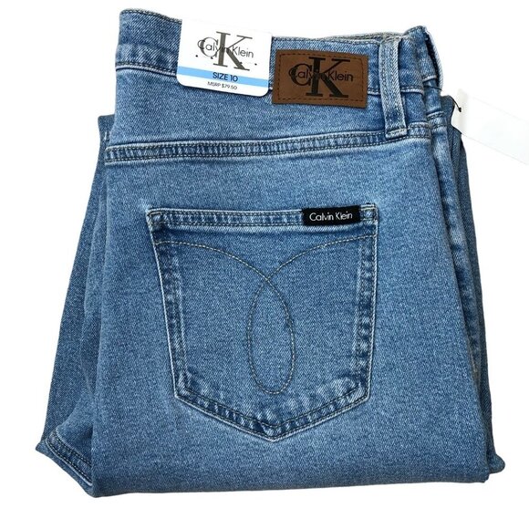 CALVIN KLEIN HIGH VINTAGE STRAIGHT JEANS NEW WITH TAG - Picture 11 of 14